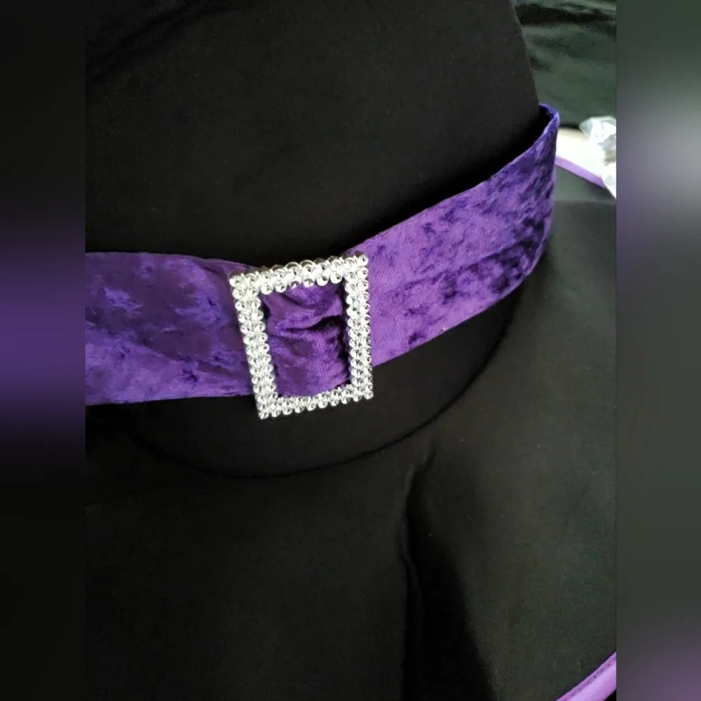 Witch Costume 5pc Halloween Set Small 5-7 Years Dress Belt Hat Choker Leggings